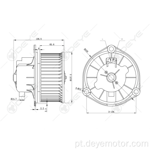 Motor elétrico soprador de peças automotivas para FORD CARGO